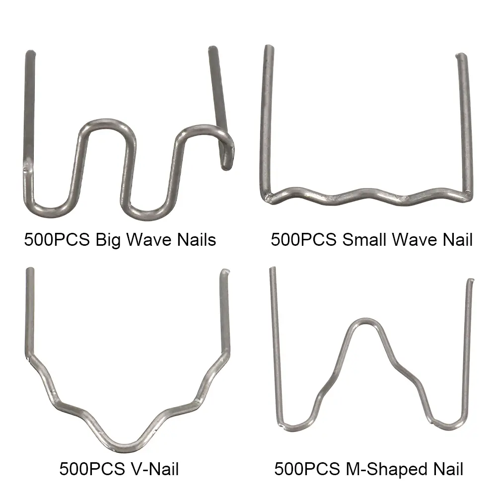 500/1000PCS Welding Staples Welder Staples Wave Flat Hot Staples for Car Bumper Repair Kit