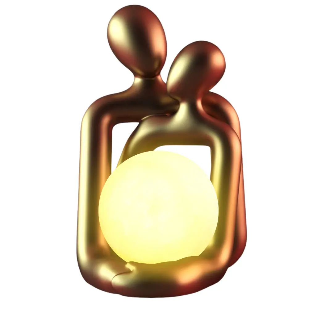 Romantic Couple Candle Holder Resin Abstract Love Sculpture Multifunctional Romantic Love Ornament for Wedding Party Decor