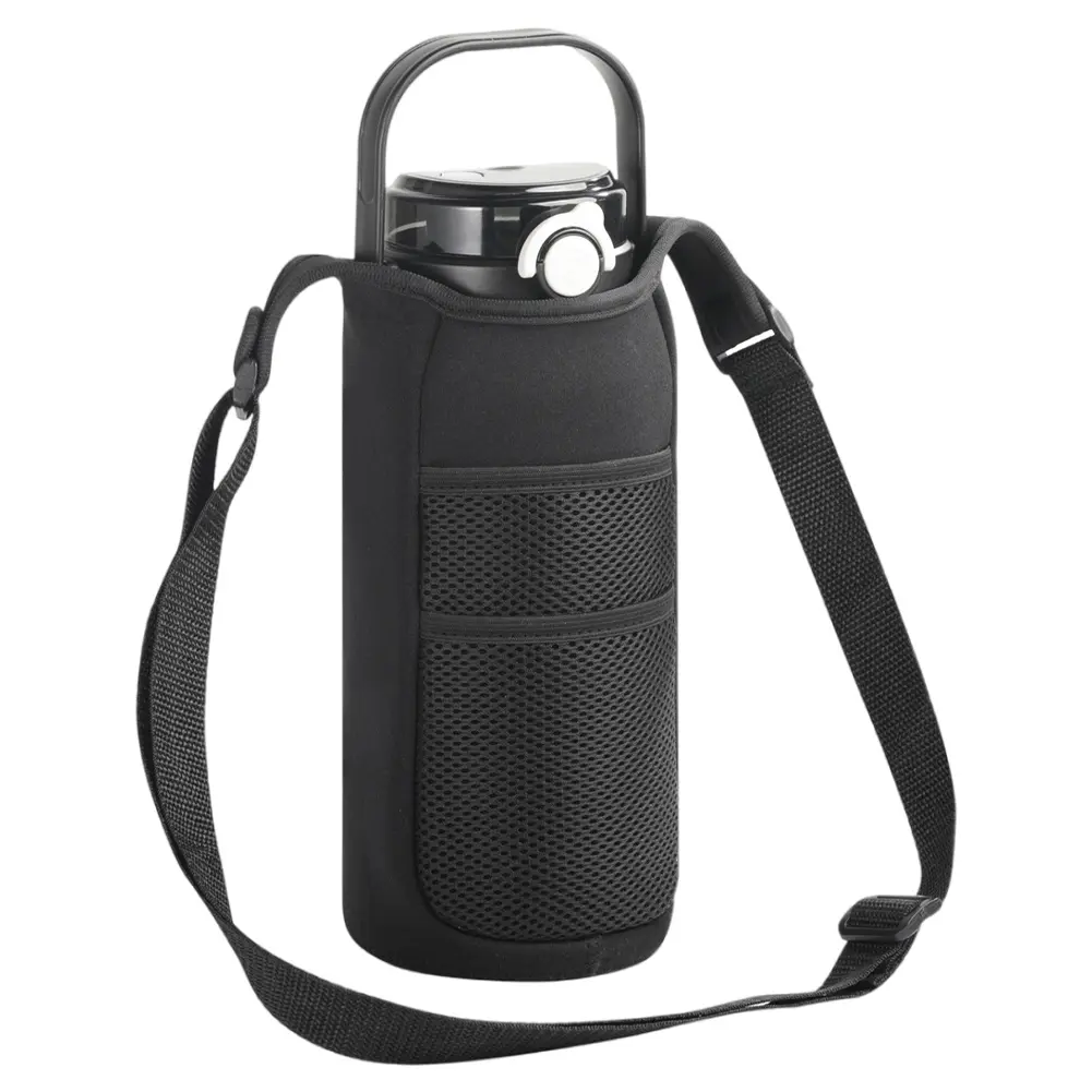 Cup Cover Bag Neoprene Insulated Adjustable Shoulder Strap Kettle Holder Pouch Portable Water Bottle Sling Bag for Hiking Sports