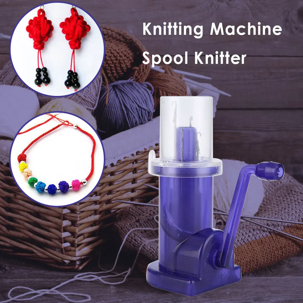 Hand-Operated Weaver Knitting Tool Household Mini Sewing Knitting Mill Machine Knitting Machine for DIY Knitting Spool Knitter