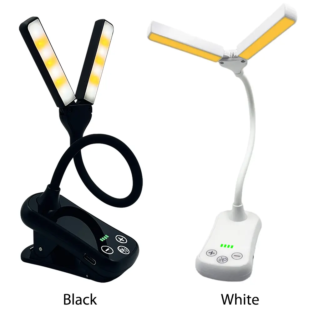 Charging Light Three-Button Touch Small Book Light Rechargeable Adjust Brightness 14 LED for Travel Bedroom Reading