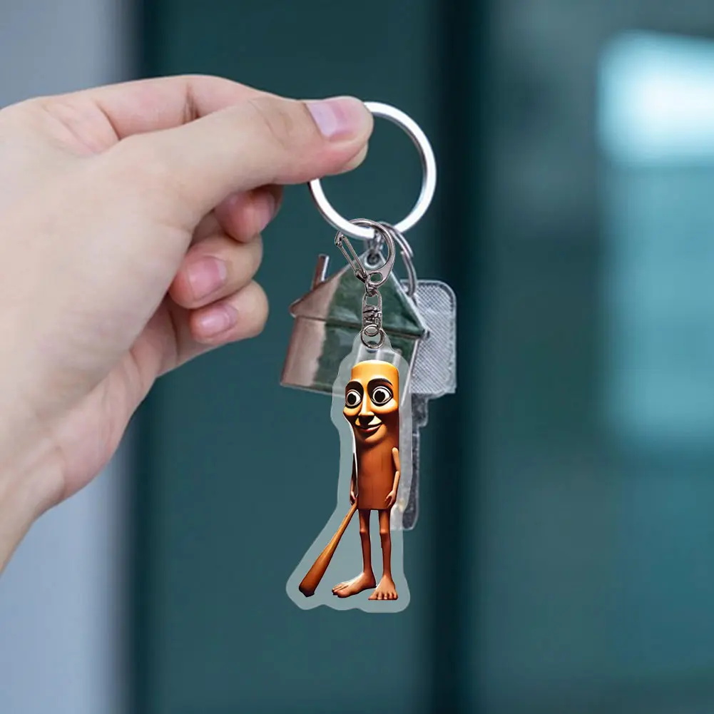 10-50PCS Creative Animals 2D Flat Acrylic Hanging Pendant Bag Charms Cartoon Pendant Fans Gift