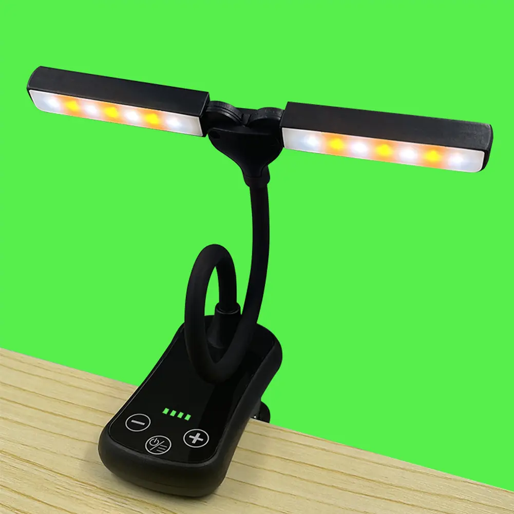 Charging Light Three-Button Touch Small Book Light Rechargeable Adjust Brightness 14 LED for Travel Bedroom Reading