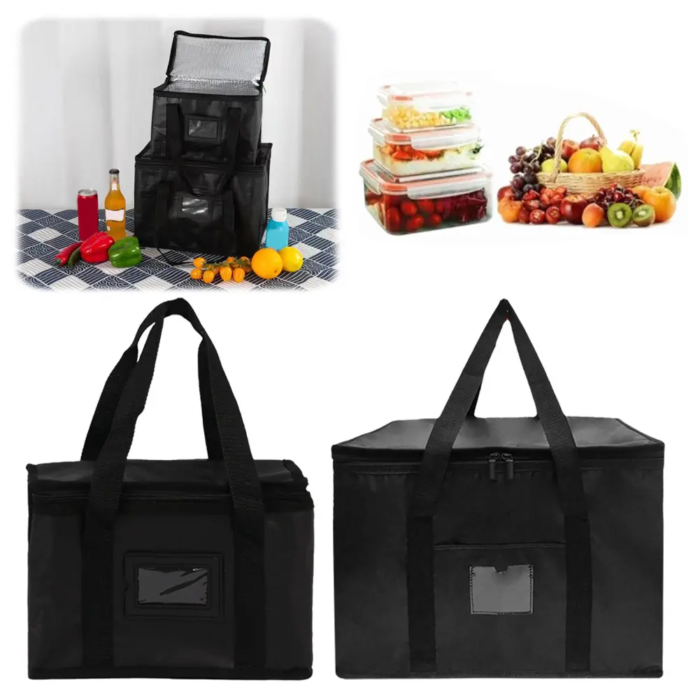 Non-woven Insulated Cooler Bag Large Grocery Bag Waterproof Shopping Bag for Catering Food Transport