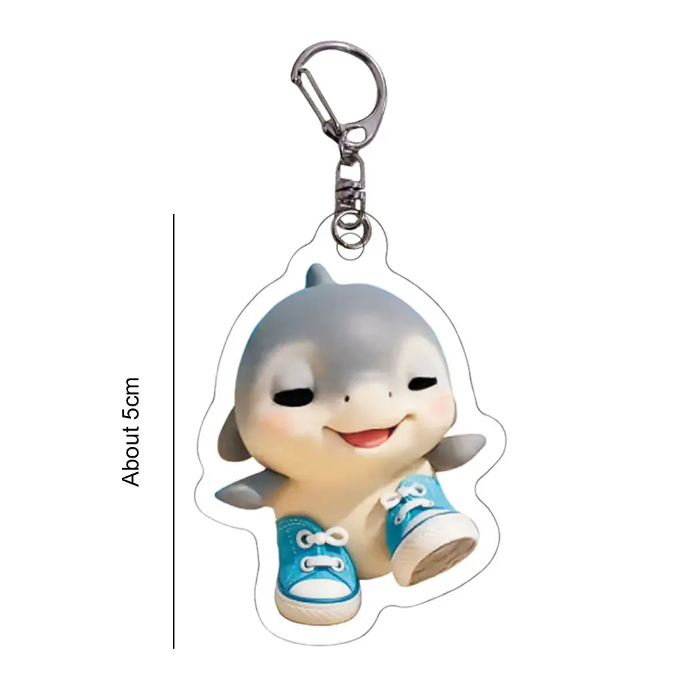 10-50PCS Creative Animals 2D Flat Acrylic Hanging Pendant Bag Charms Cartoon Pendant Fans Gift