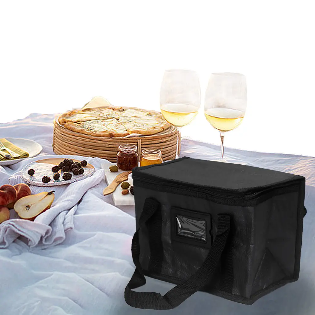 Non-woven Insulated Cooler Bag Large Grocery Bag Waterproof Shopping Bag for Catering Food Transport