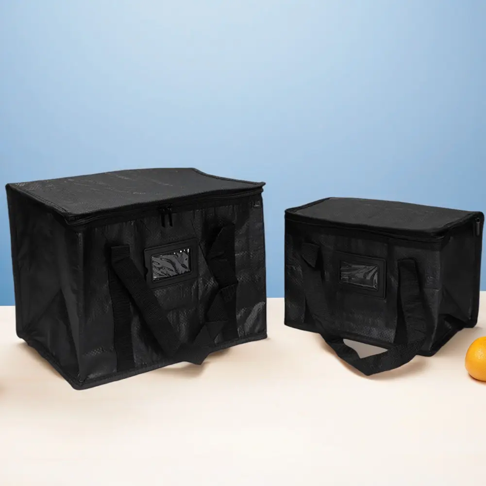 Non-woven Insulated Cooler Bag Large Grocery Bag Waterproof Shopping Bag for Catering Food Transport