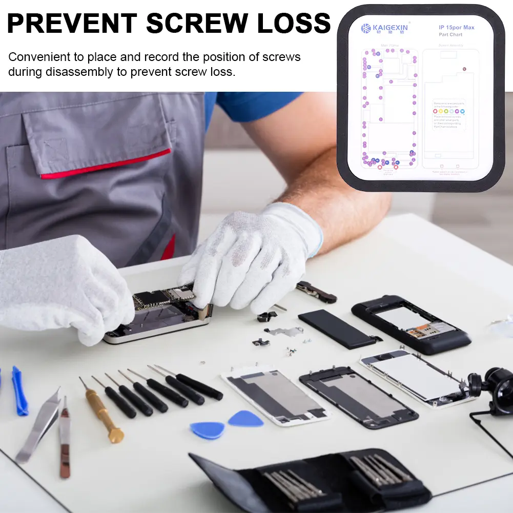 Professional Guide Pad Magnetic Screw Mat Phone Repair Thicken Disassembly Tools for iPhone 15 14 13 12 11 Pro Max