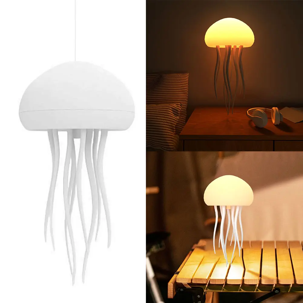 Jellyfish Night Light with Dancing Legs Jellyfish Bedside Lamp RGB Gradient Jellyfish Table Lamp Jellyfish Desk Lamp for Bedroom