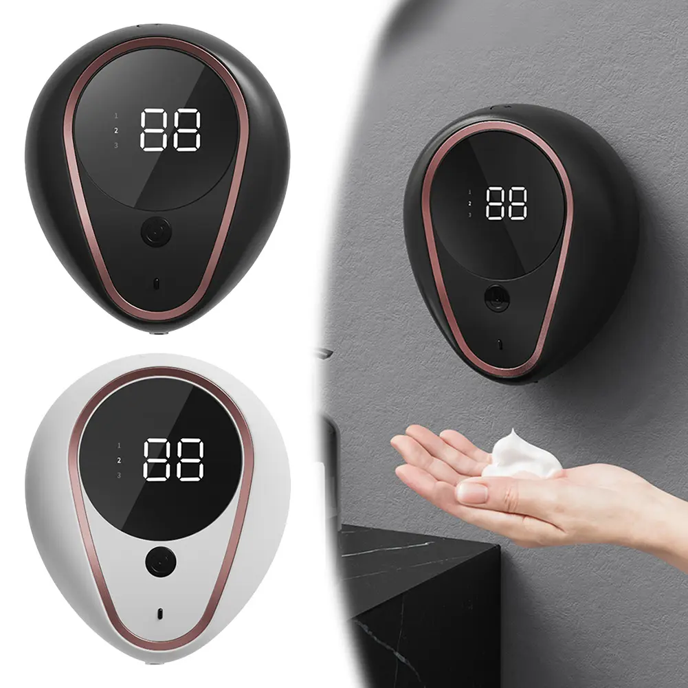 Automatic Wall Mount Foam Soap Dispenser Infrared Sensor Small Touchless Soap Dispenser IPX5 Waterproof Rechargeable Foam Device