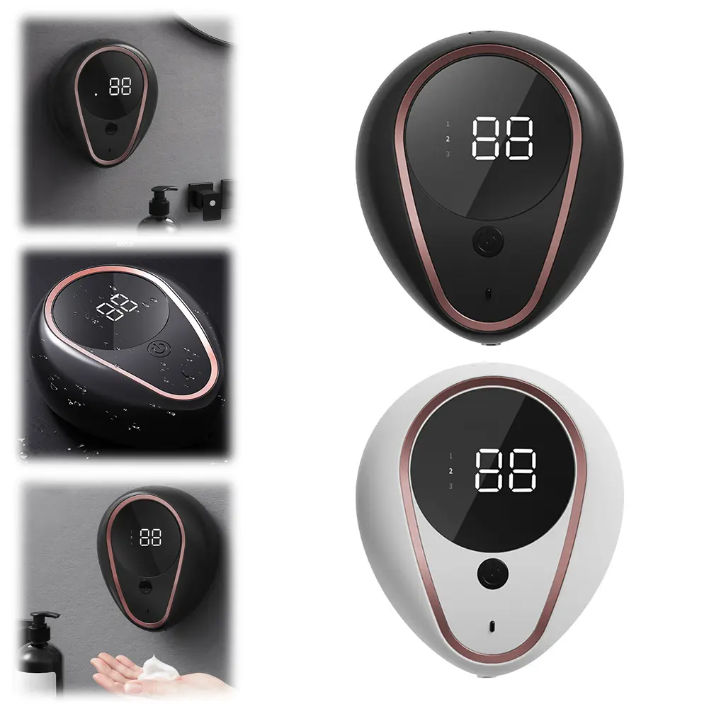 Automatic Wall Mount Foam Soap Dispenser Infrared Sensor Small Touchless Soap Dispenser IPX5 Waterproof Rechargeable Foam Device