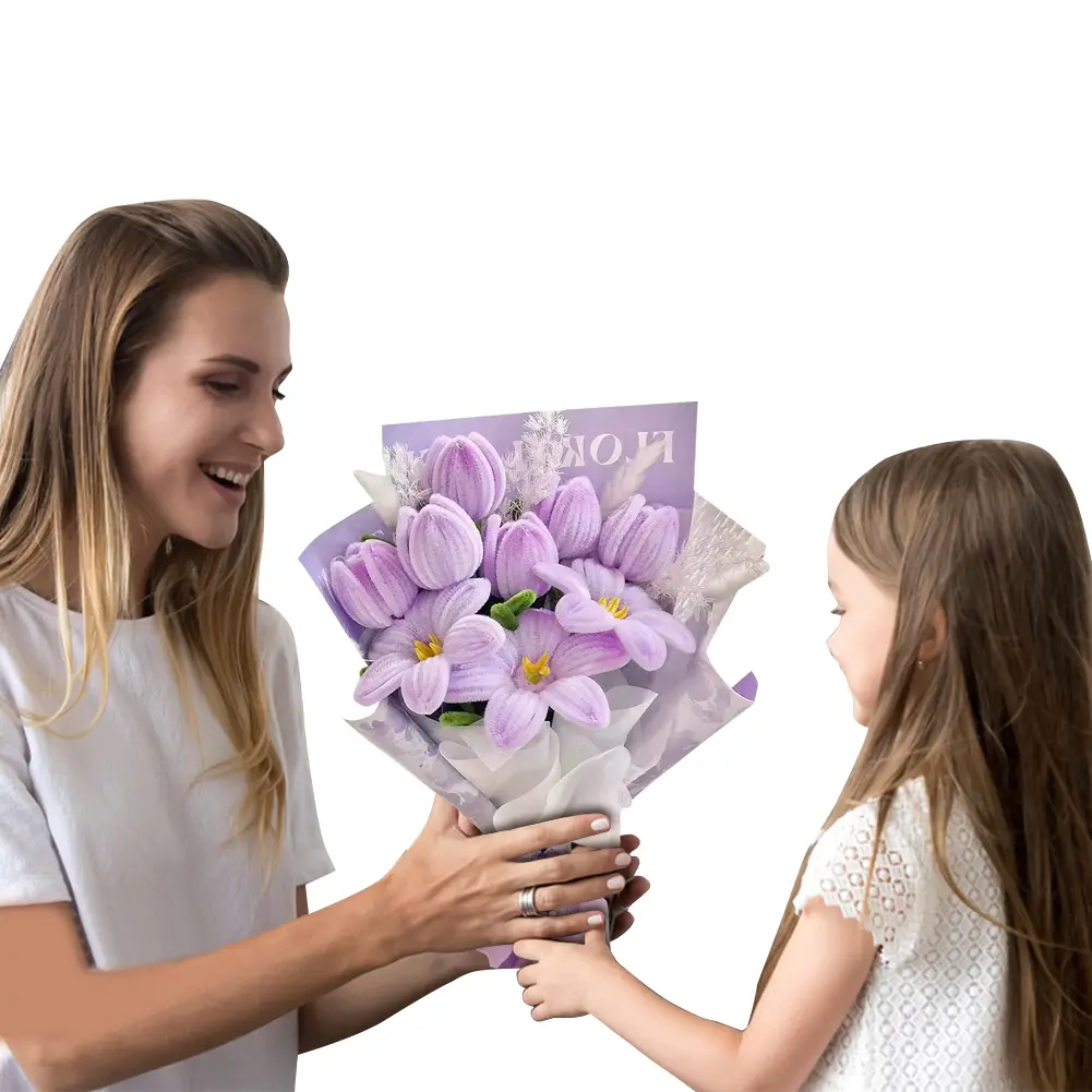 Flower Stem Aesthetic Pipe Wear Resist Bouquet Twisting Sticks Material Pack for Mother Friend Teacher Gifts