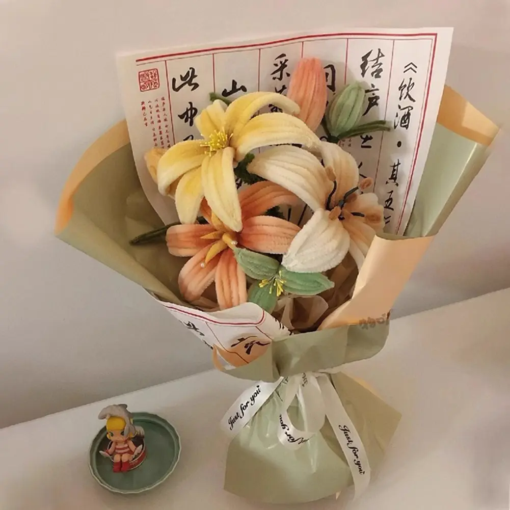 Flower Stem Aesthetic Pipe Wear Resist Bouquet Twisting Sticks Material Pack for Mother Friend Teacher Gifts