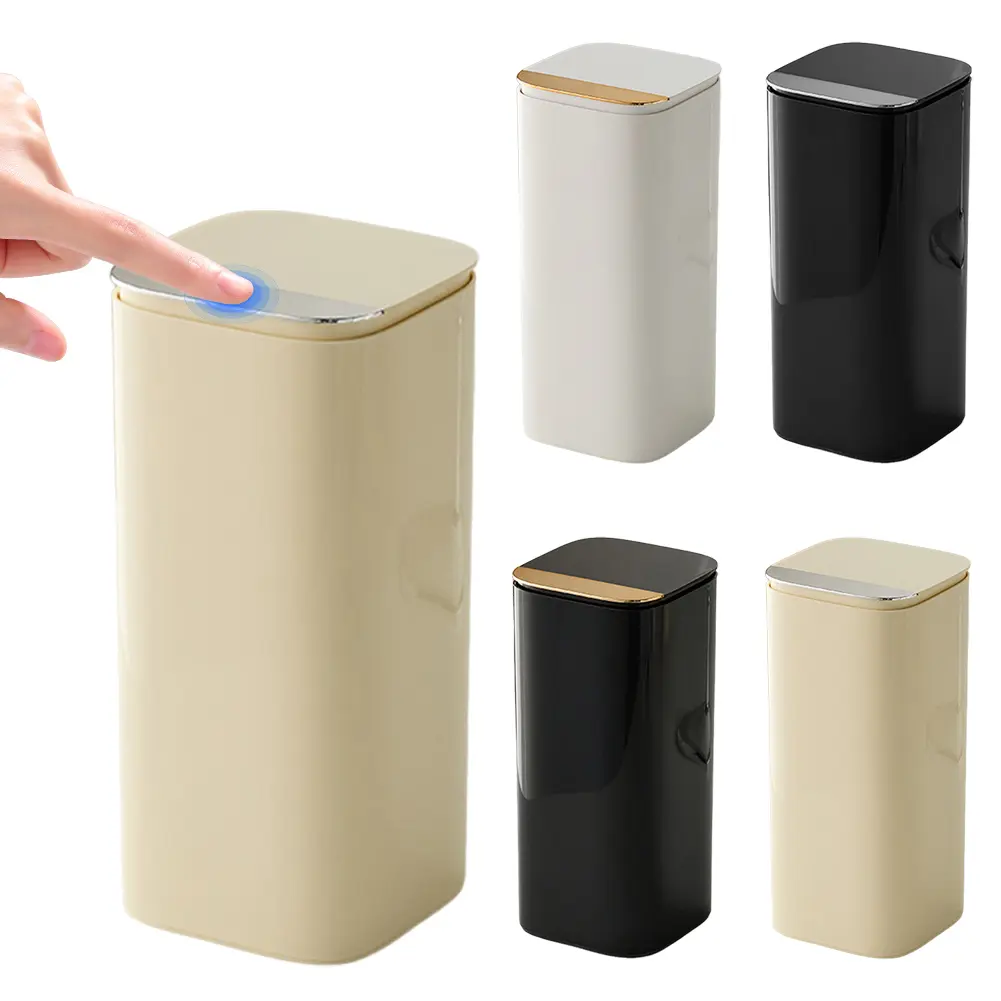 Automatic Lifting Makeup Brush Holder Waterproof Cosmetic Brushes Container Lipstick Eyebrow Pen Holder for Bathroom Countertop
