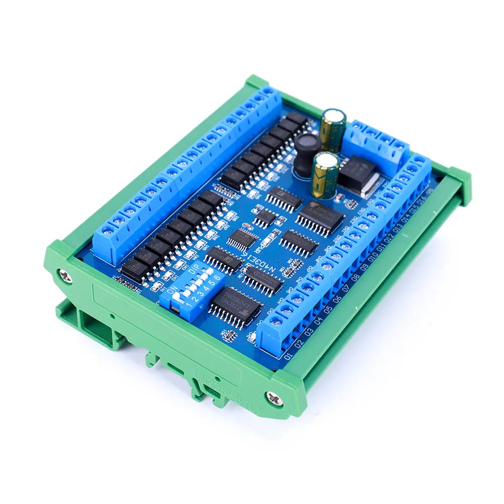 DC 12V 24V 03 06 16 Modbus RTU Module 16 Input 16 Output Modbus RTU Module Board RS485 Remote Control Module