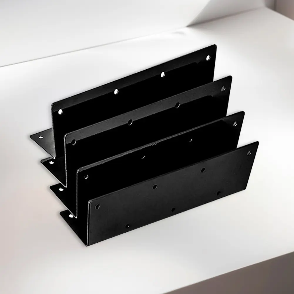 4Pcs Raised Bed Corners Metal Connectors with Screws Black Metal Corner Brackets Metal L Shape Angle Brackets for 20-24Inch Bed