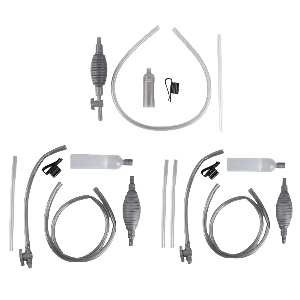 Aquarium Manual Water Changer with Outlet Valve Handheld Vacuum Siphon Pump Reusable Air Pump Cleaning Tool for Cleaning Gravel