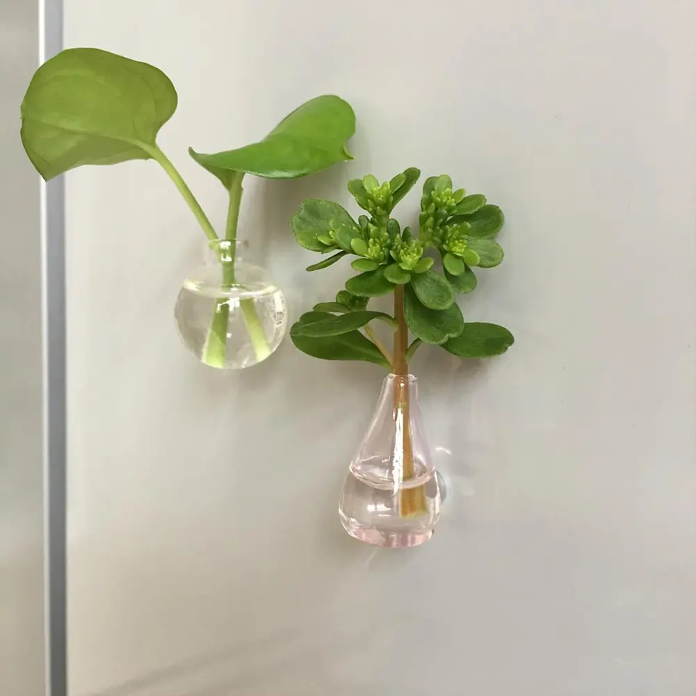 6/8PCS Cute Plant Fridge Magnets Tiny 3D Plant Vase Flower Vase Refrigerator Magnets for Refrigerator Decoration Kitchen Office