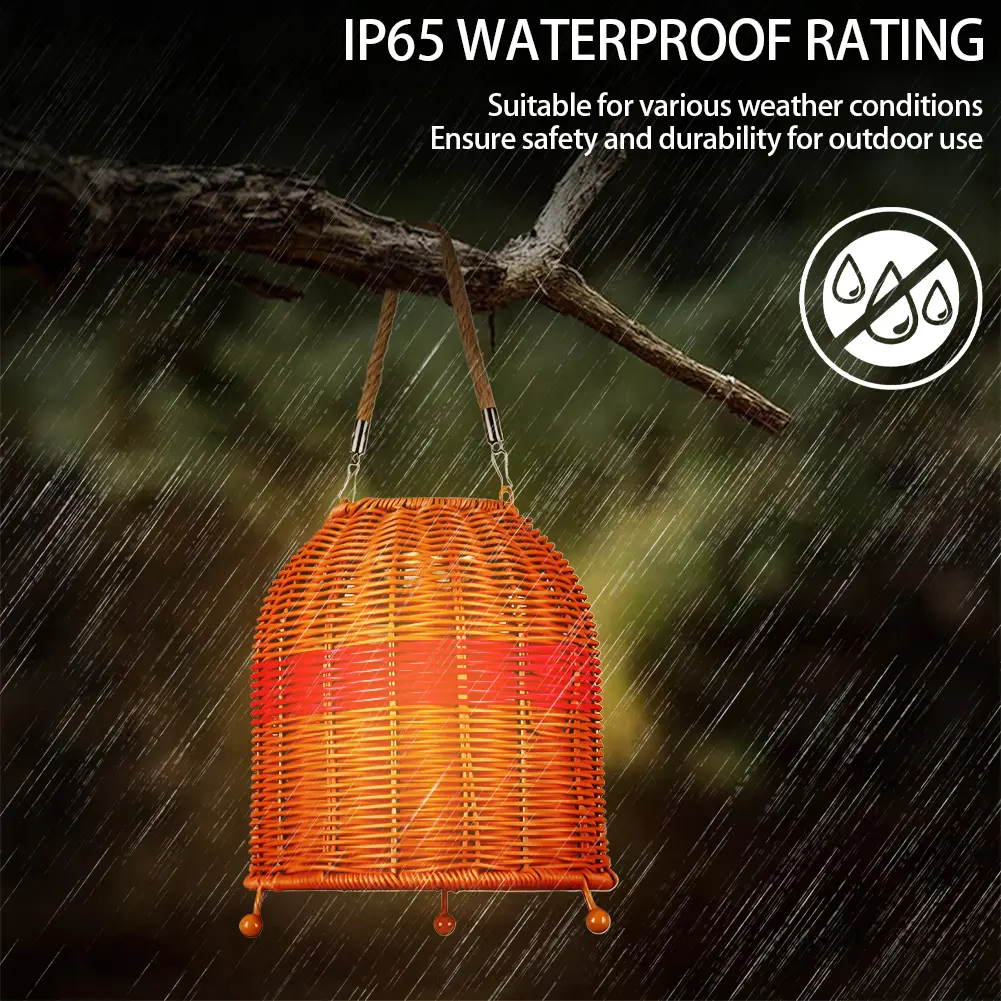 Solar Lantern Decorative Solar Powered Table Lamp IP65 Waterproof Outdoor Hanging Lamp for Garden Patio Yard