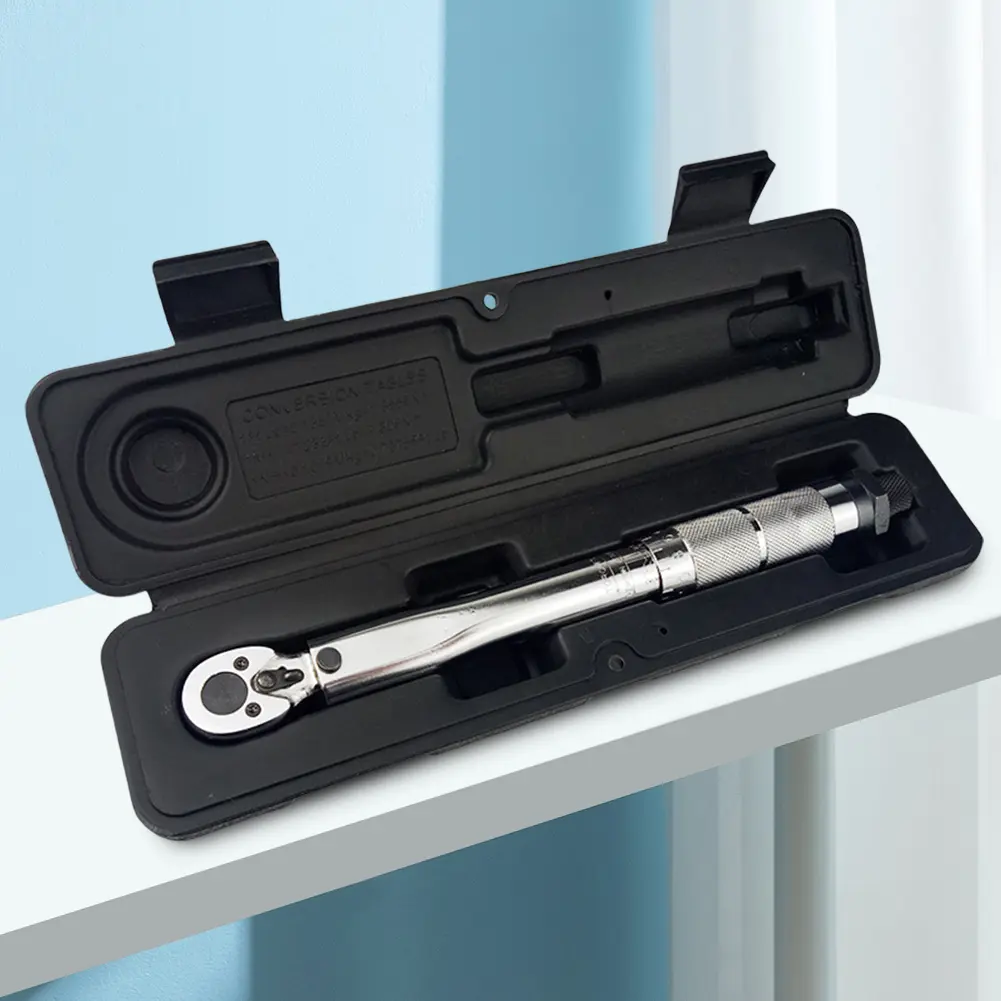 Drive Click Torque Wrench 5-25Nm Adjustable Torque Wrench Multi-use Ratchet Repair Tool with Case for Car Vehicle