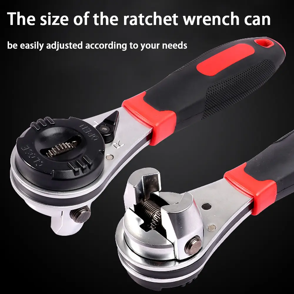 6-22MM Adjustable Universal Socket Wrench Adjustable Wrench Rust Corrosion Protection Quick Release for Repairing Car Motorcycle