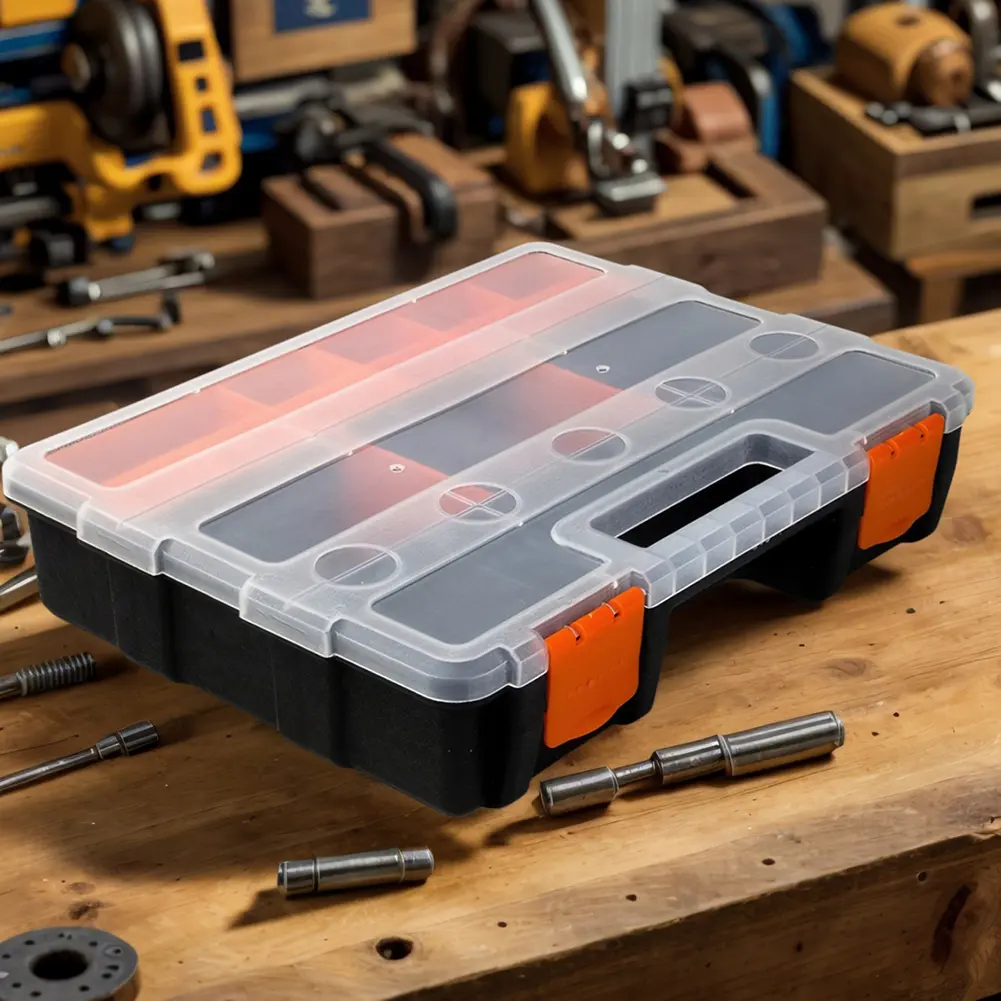 Transparent Assortment Box Waterproof Small Parts Sorting Box Lightweight Hardware Parts Tool Kit for Screws Nuts Tools