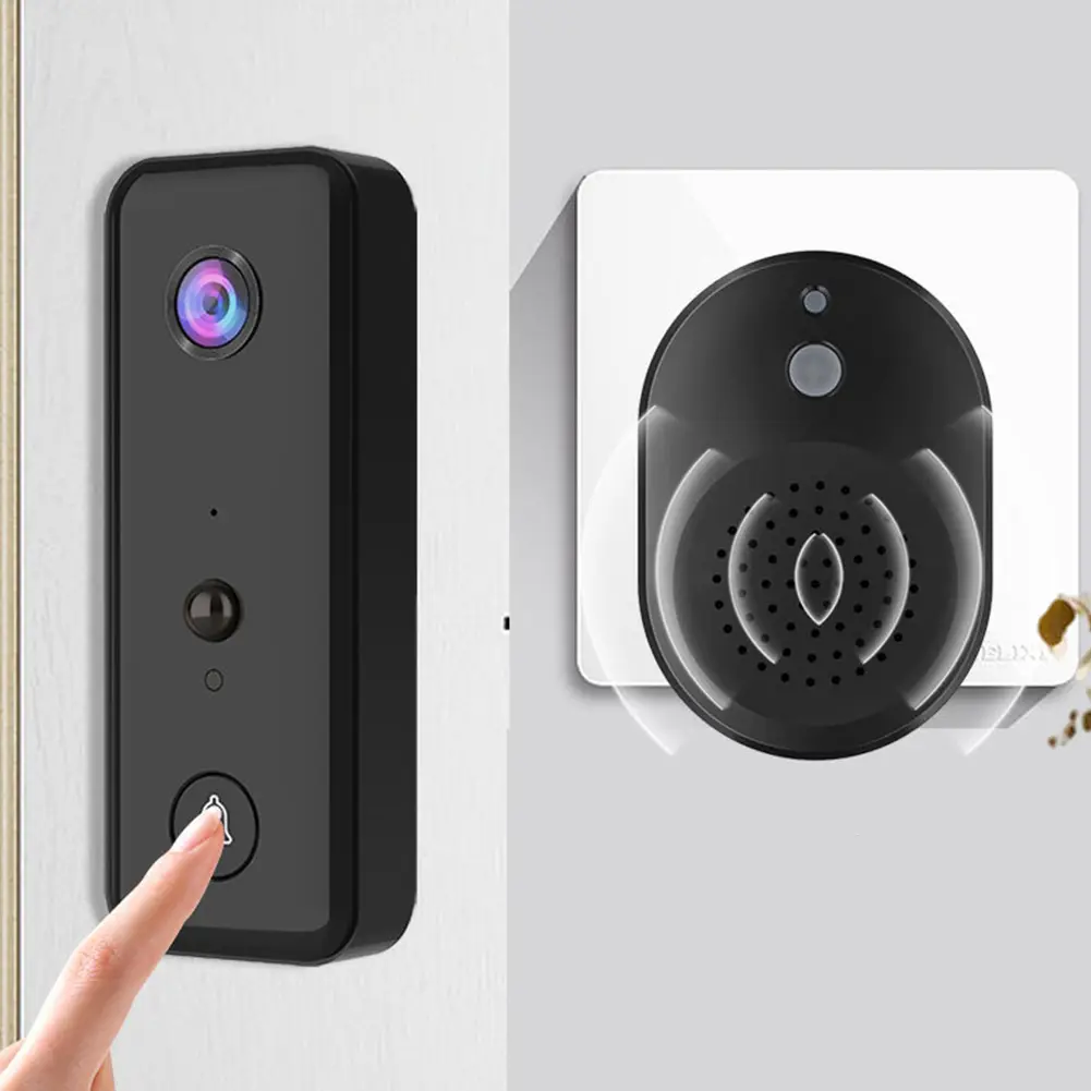 Wireless Video Doorbell 2-Way Audio Wireless Door Bell PIR Motion Detection for Home Office