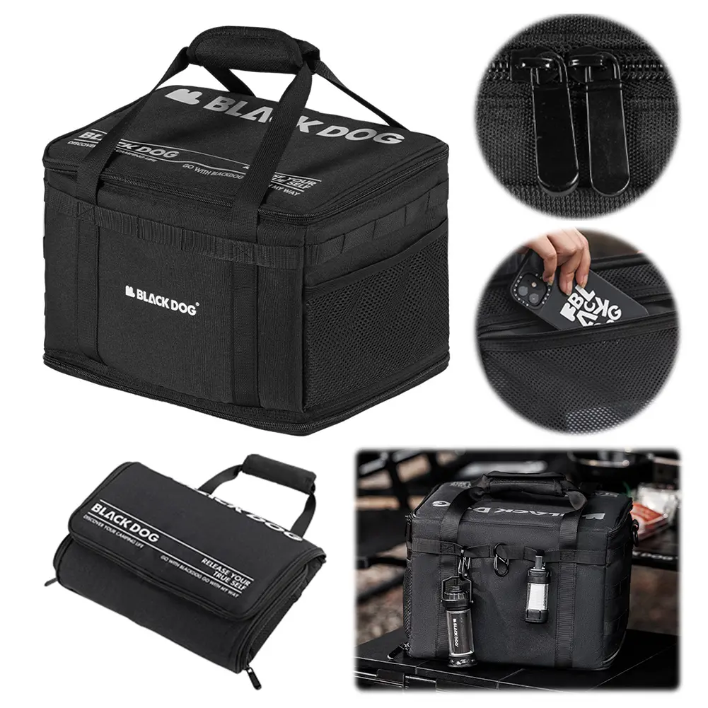15L Camping Storage Bag Adjustable Partition Outdoor Gear Storage Bag Portable Sundries Bag for Outdoor Camping Travel Picnic