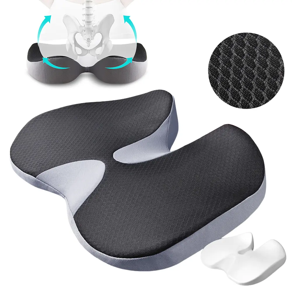 Memory Foam Seat Cushion Car Seat Cushion Sitting Pillow for Long Sitting Office Workers Car Drivers
