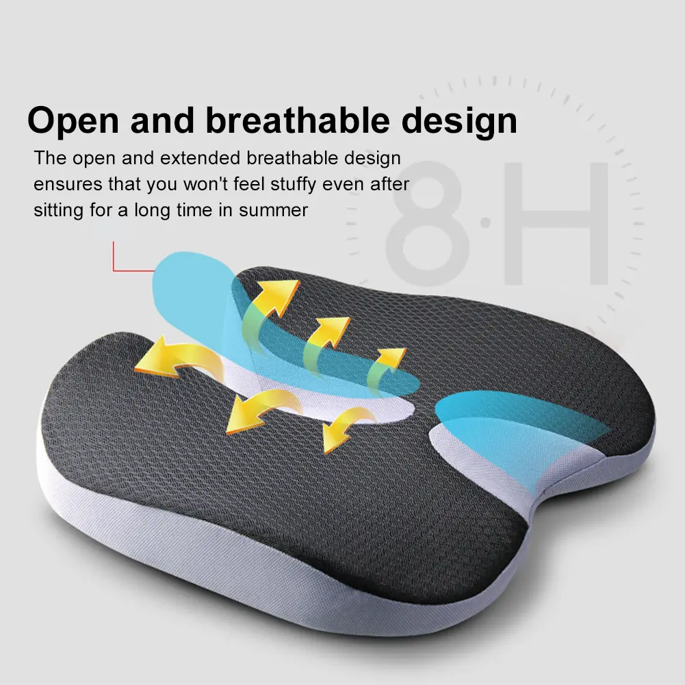 Memory Foam Seat Cushion Car Seat Cushion Sitting Pillow for Long Sitting Office Workers Car Drivers