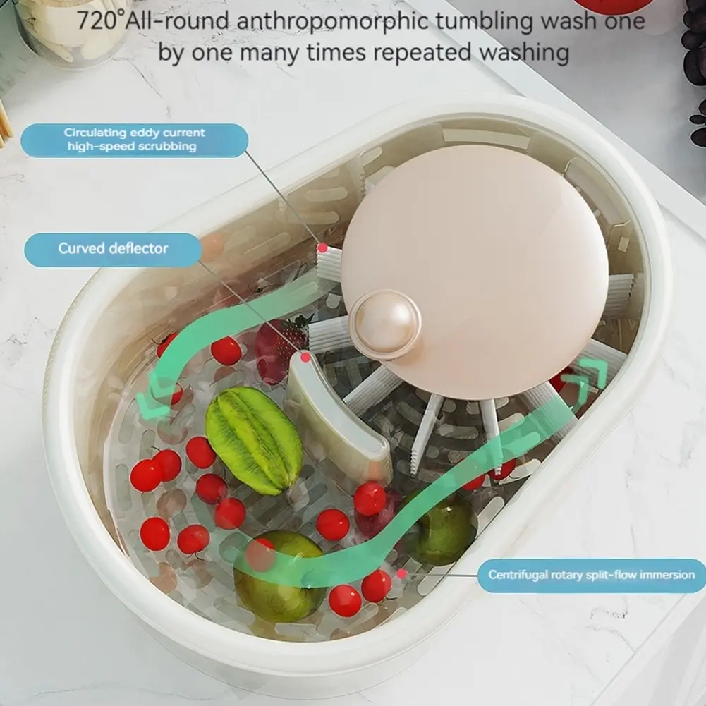 Salad Spinner Manual Fruit Washer Vegetables Fruits Wash Bowl Kitchen Cleaning Drainer Basket for Kitchen