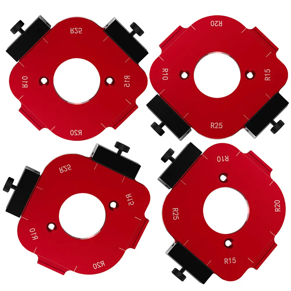 Arcs Angle Positioning Template Multi-Function Wardrobe Corner Fillet Mold 4 in 1 DIY Cutting Template for Woodworking Projects