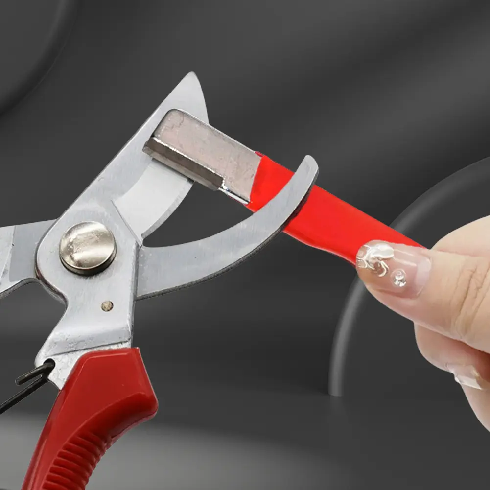 6/12PCS Garden Tools Blade Sharpener with Cover Pruner Sharpener Stainless Steel Garden Shears Sharpening Tool for All Blades