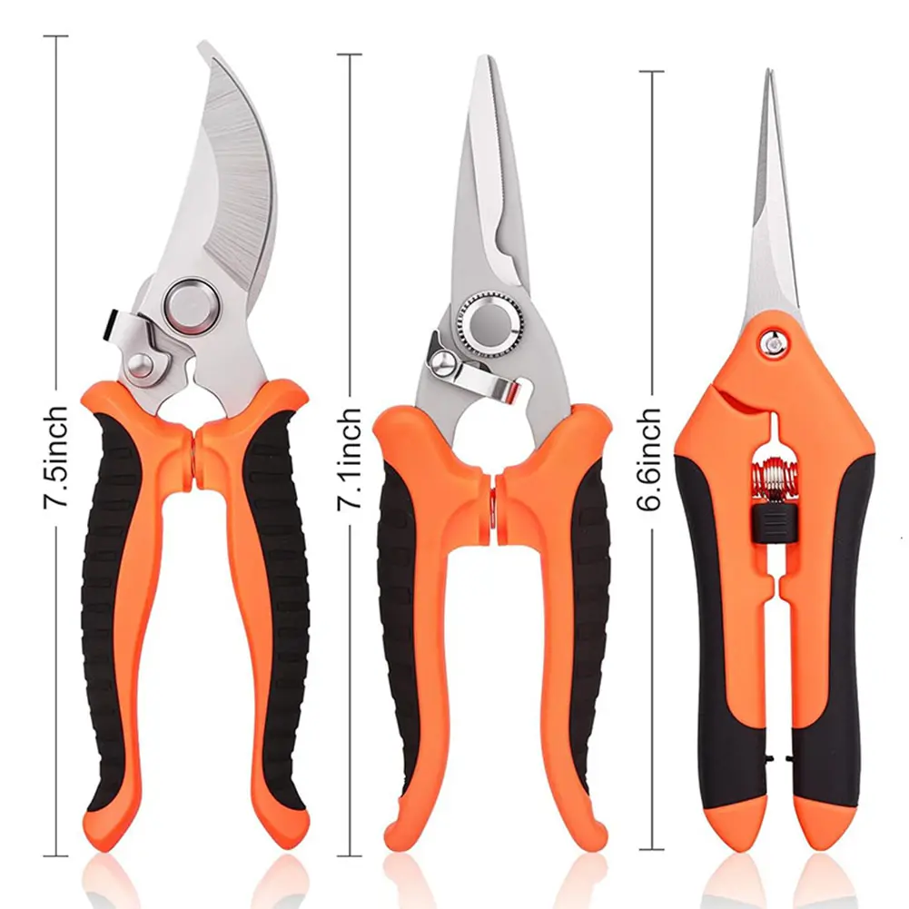 3PCS Flower Clippers Multifunction Handheld Clippers Garden Pruning Shears for Harvesting Picking Indoor Outdoor Greenhouse