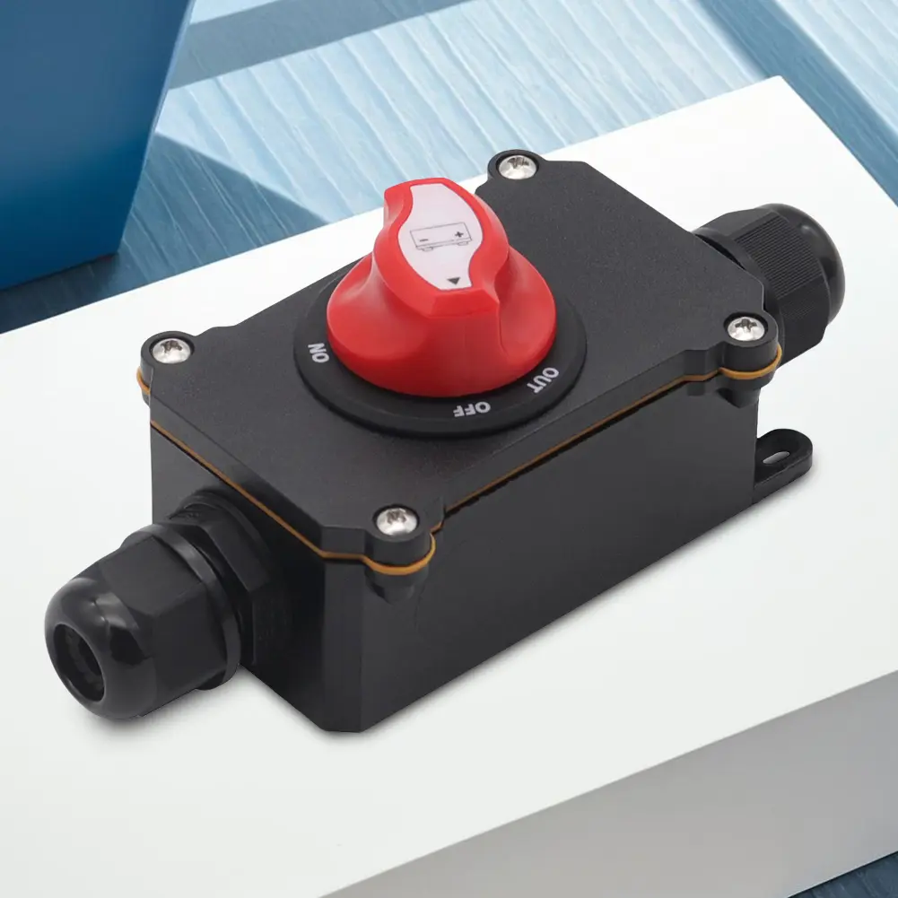 150A Battery Disconnect Switch IP66 Waterproof Universal Inline Cord Switch DC 32V On-Off Rocker Switch for Vehicle