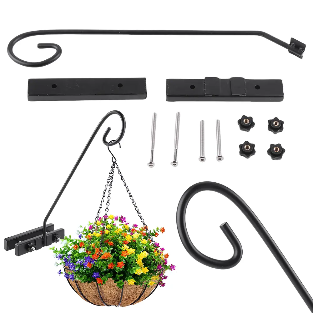 1/2pcs Fence Hooks Indoor/Outdoor Use Heavy Duty Fence Deck Hook Rail for Hanging Bird Feeders Plants