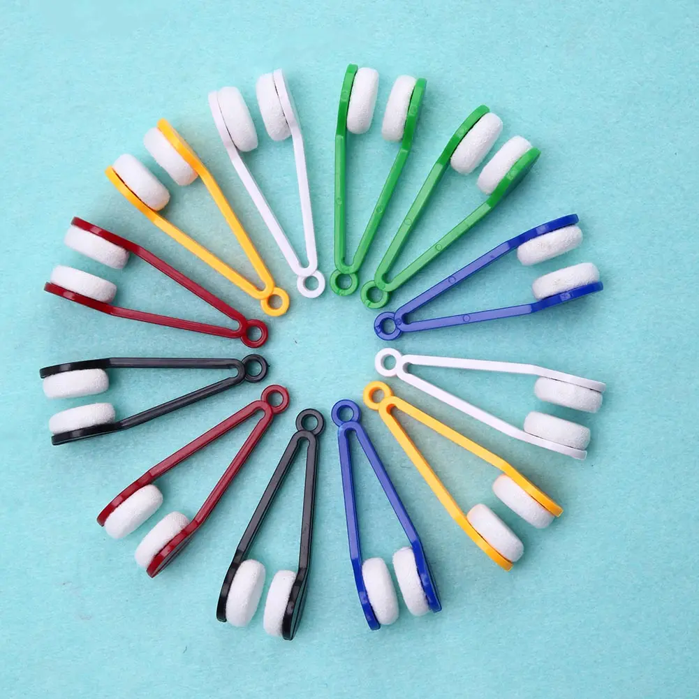 15-50PCS Multi-functional Portable Glasses Cleaner Brush Clamp Clip Cleaning Tool