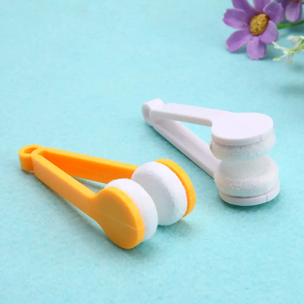 15-50PCS Multi-functional Portable Glasses Cleaner Brush Clamp Clip Cleaning Tool