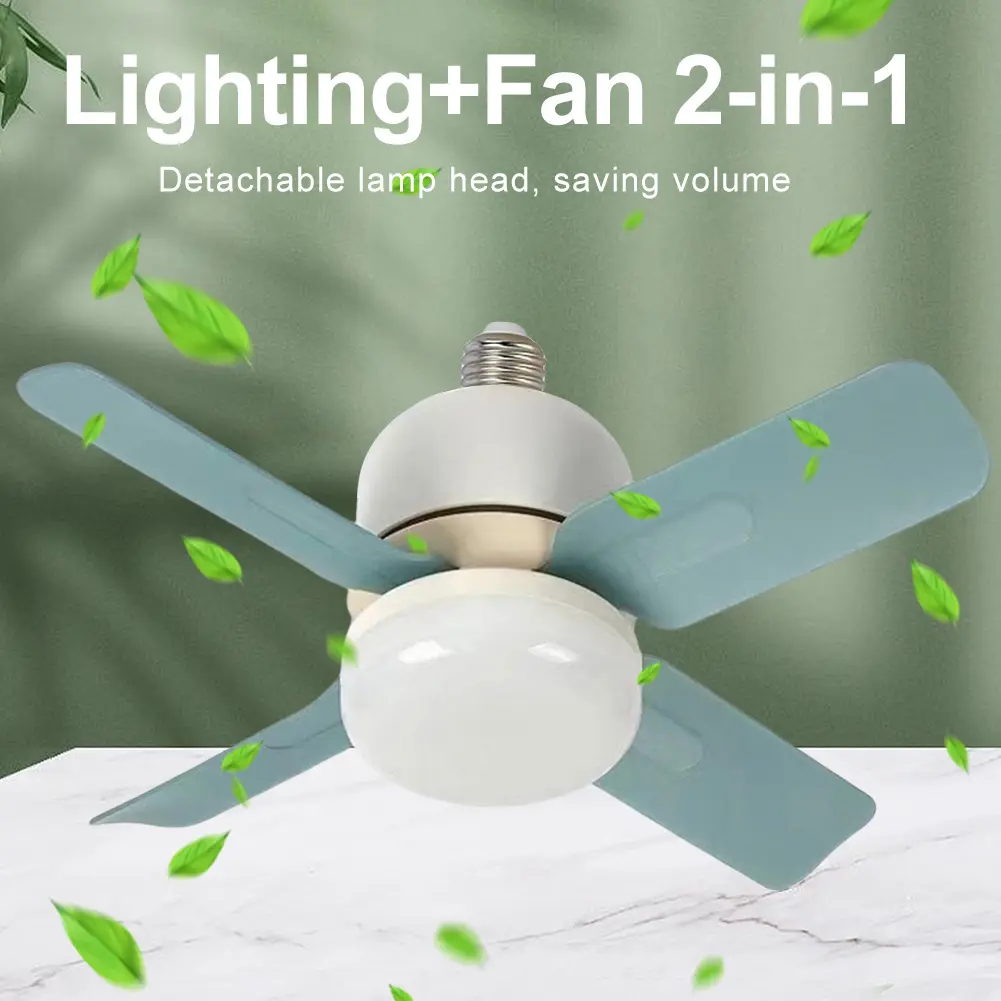 E27 Socket Ceiling Fans with Lights Dimmable 14W LED Small Ceiling Fan White Ceiling Fan for Bedroom Living Room Kitchen Balcony