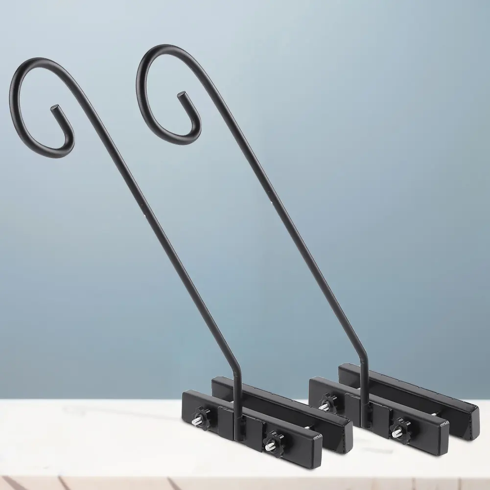 1/2pcs Fence Hooks Indoor/Outdoor Use Heavy Duty Fence Deck Hook Rail for Hanging Bird Feeders Plants