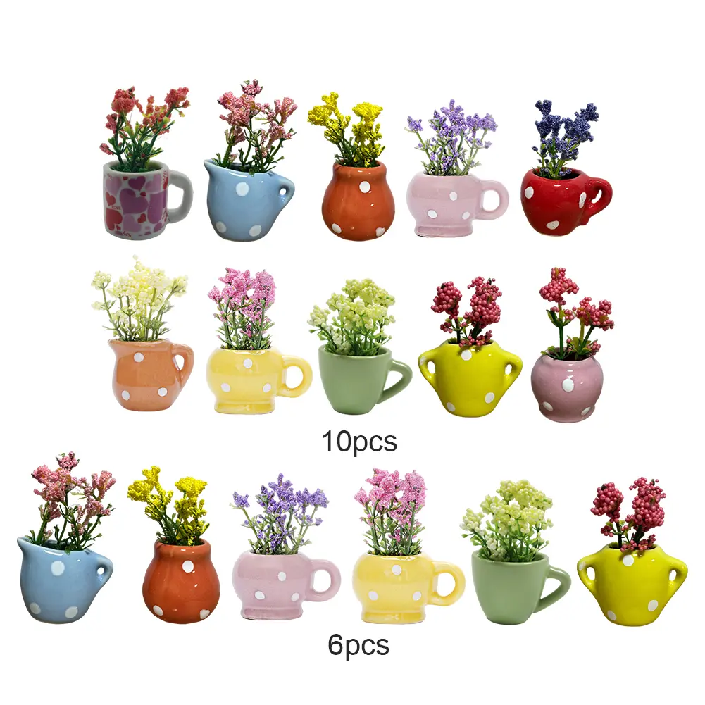 Funny Mini Plant Magnets Tiny 3D Plant Vase Flower Vase Refrigerator Magnets for Refrigerator Decoration Kitchen Office