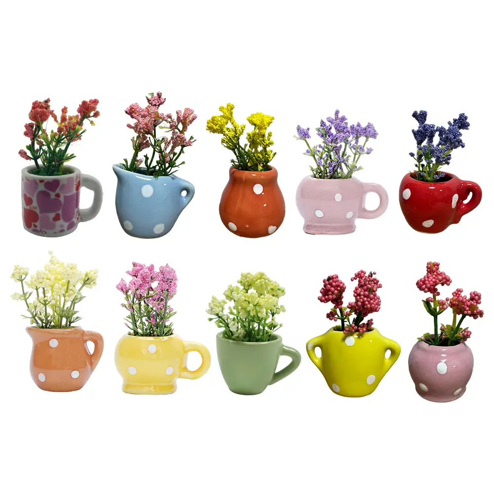 Funny Mini Plant Magnets Tiny 3D Plant Vase Flower Vase Refrigerator Magnets for Refrigerator Decoration Kitchen Office