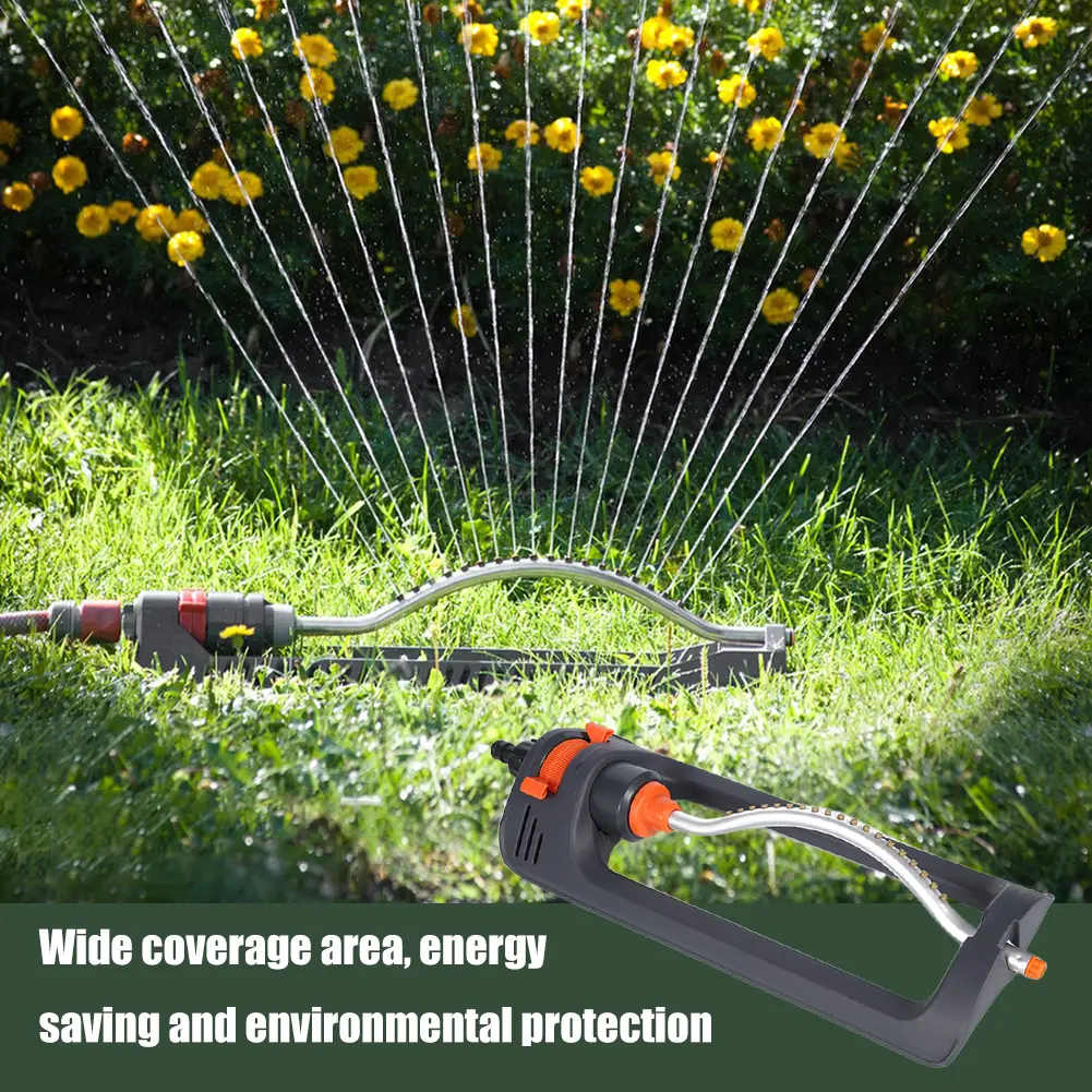 Irrigation Sprinkler System Oscillating 4 Modes Water Sprayer with 19 Hole Nozzle for Site Cooling/Lawn/Agricultural Irrigation