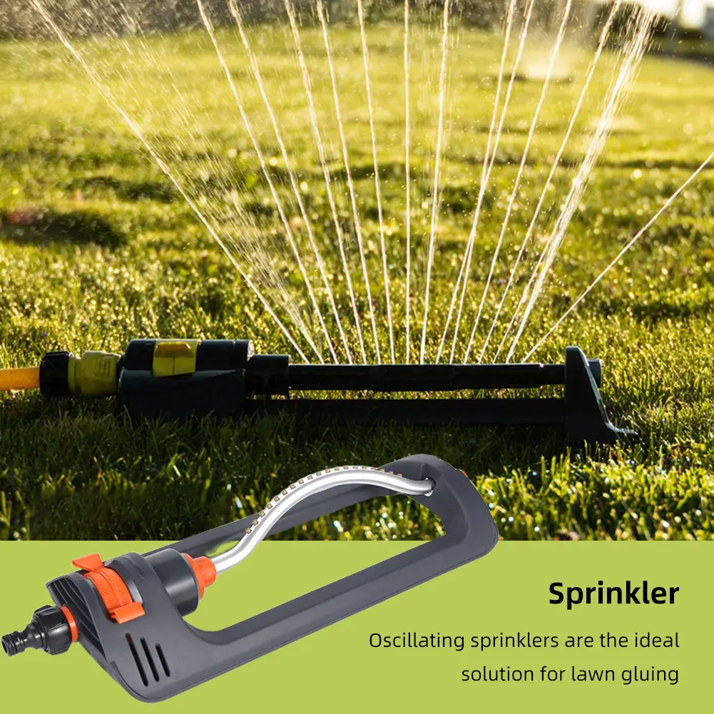 Irrigation Sprinkler System Oscillating 4 Modes Water Sprayer with 19 Hole Nozzle for Site Cooling/Lawn/Agricultural Irrigation