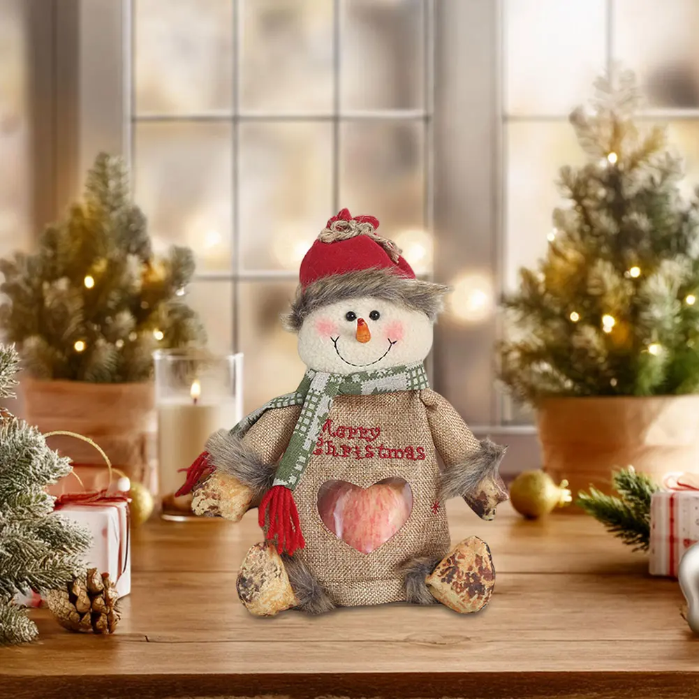 1-5PCS Christmas Apple Bag Reusable Christmas Gift Bag Christmas Eve Apple Storage Bag Doll Candy Bag Christmas Gift Doll Bags