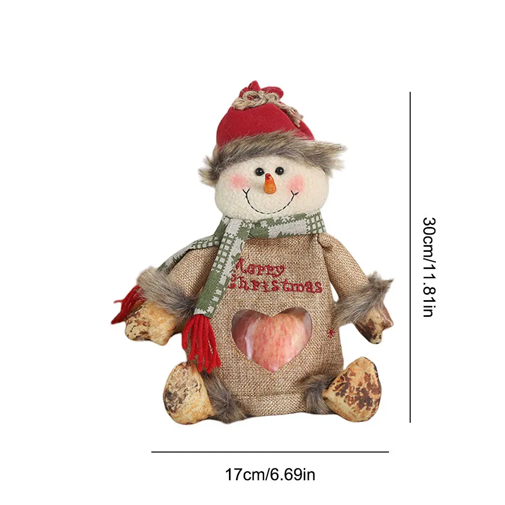 1-5PCS Christmas Apple Bag Reusable Christmas Gift Bag Christmas Eve Apple Storage Bag Doll Candy Bag Christmas Gift Doll Bags