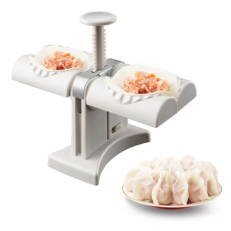 Double Head Automatic Dumpling Maker Automatic Empanada Maker Wrap Two at A Time