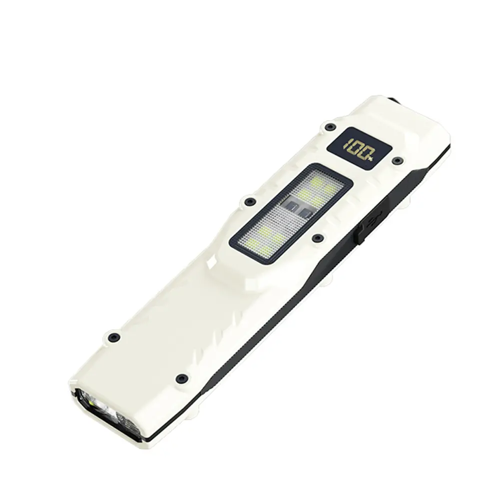 LED Ultra Slim Pocket Flashlight with Digital LED Display Lightweight Dual Switch Flashlight for Outdoor Home Emergencies