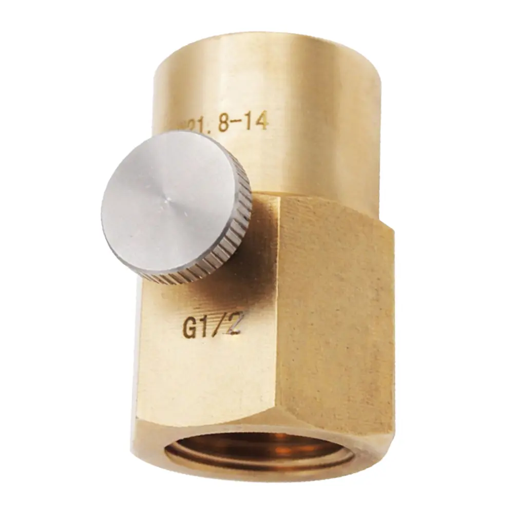 Homemade Beer Barrel Regulator Quick Connect Converter Adapter G1/2 To W21.8-14 CO2 Soda Water Adapter Converter for Soda Bottle