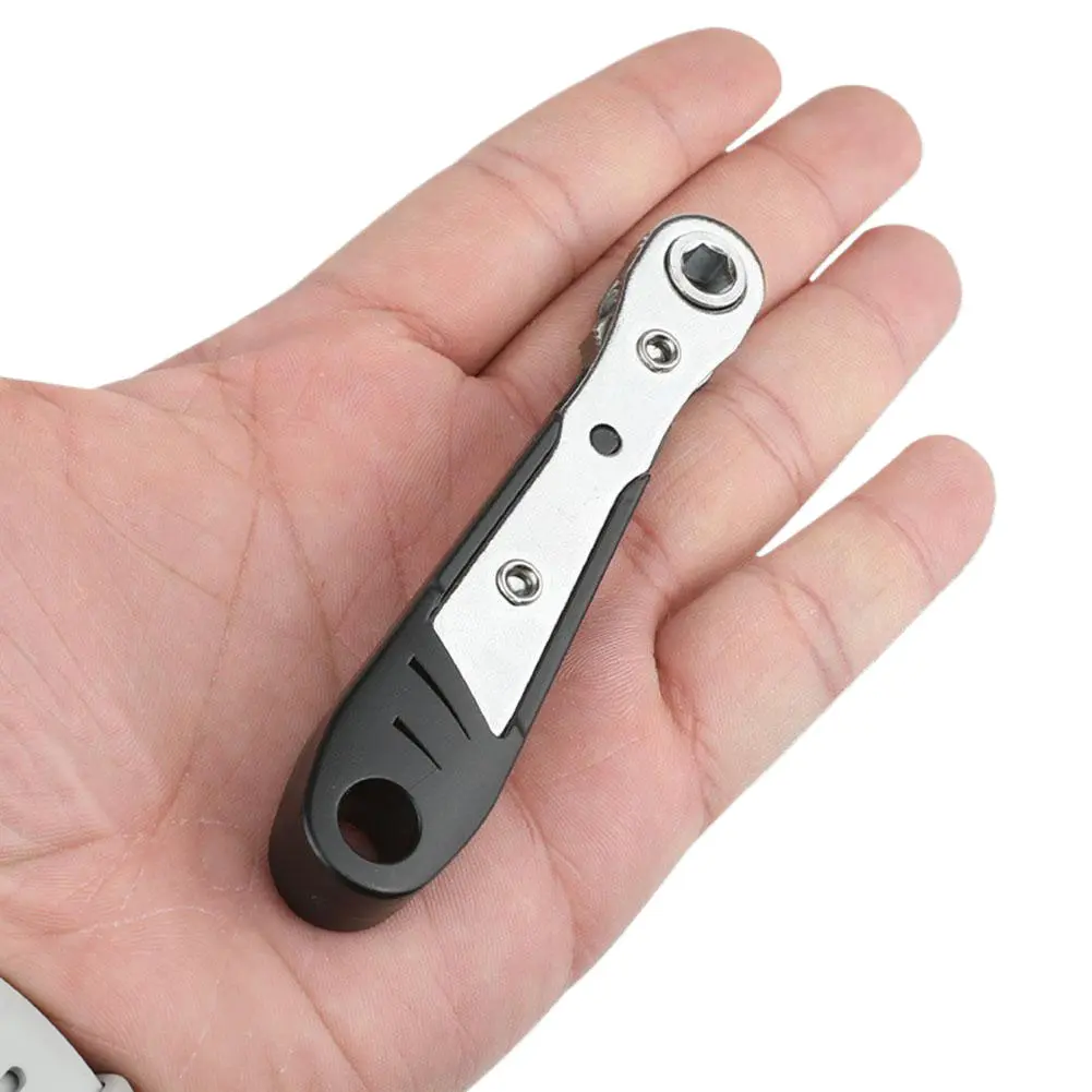 Hexagon Ratchet Wrench 36 Tooth Mini Socket Tools Quick Release Spanner Turning Wrench for Handle Repair Wrench
